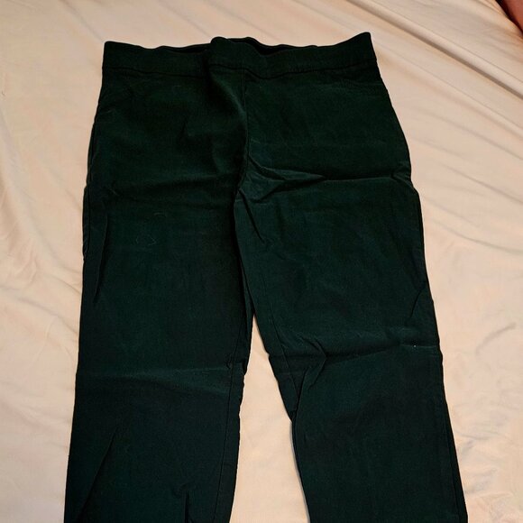 Hunter green stretch Roz & Ali dress capris, size 8 - Picture 1 of 2